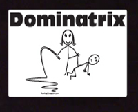 dominatrix stick figures t shirt bondage